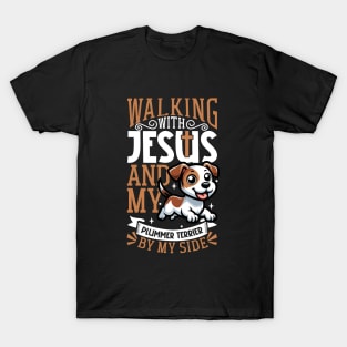 Jesus and dog - Plummer Terrier T-Shirt